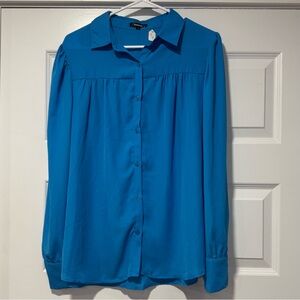Women's Blue Button-Down Shirt